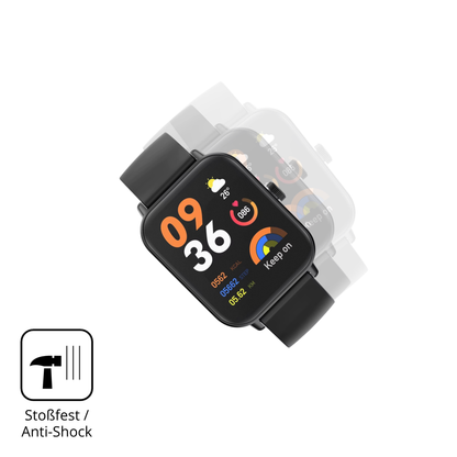 Schutz gegen Kratzer auf dem Sector Smartwatch S-07 Glas durch Schlüssel, Stöße gegen die Tischkante oder Stürze