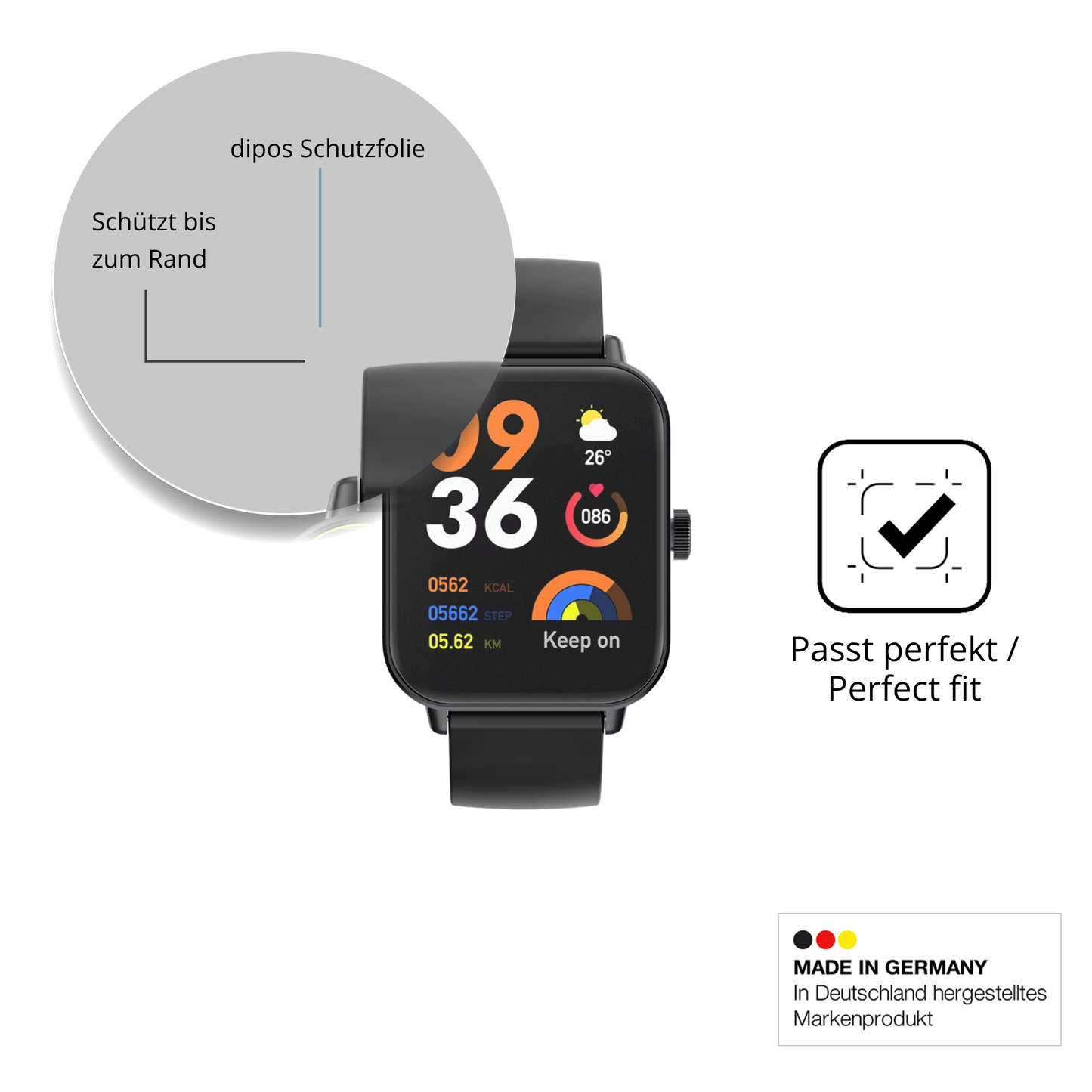Besonders flexibler Displayschutz mit Anti-Shock-Schicht im Materialmix