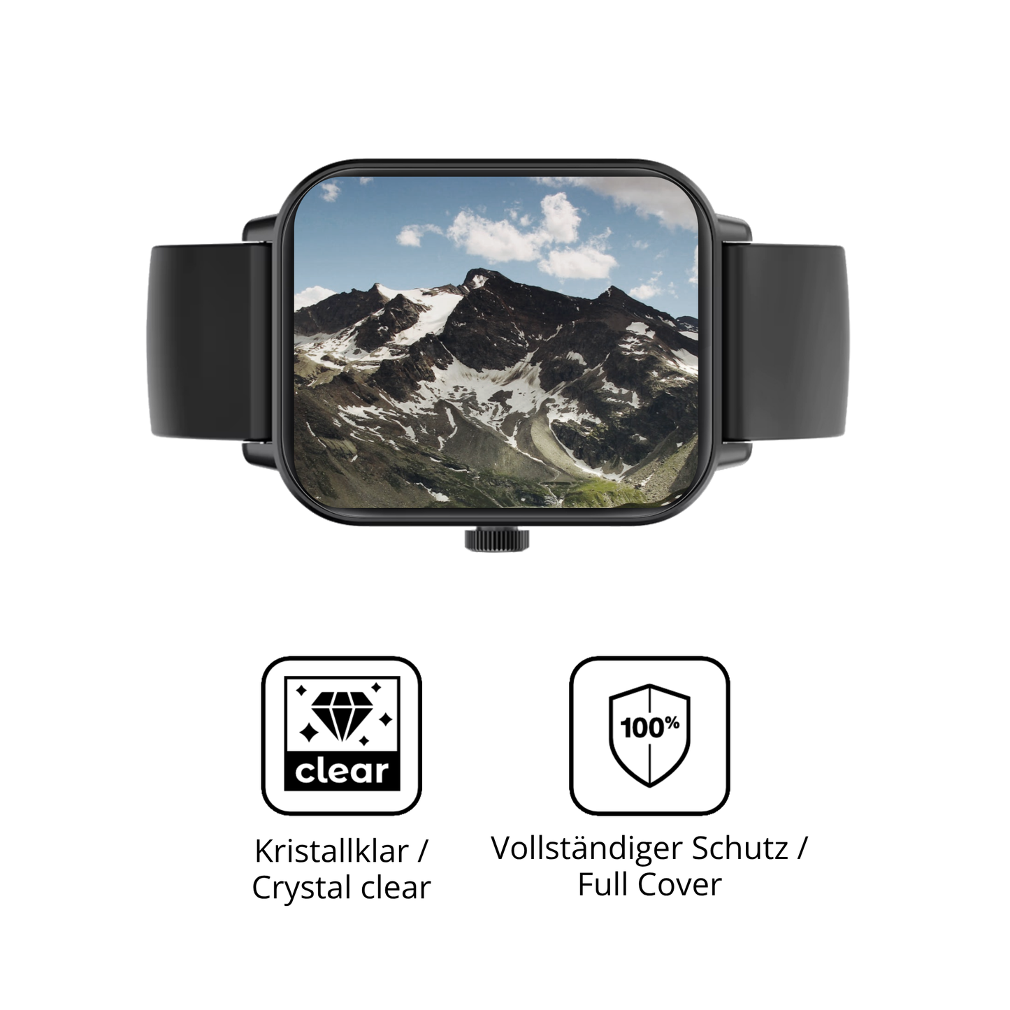 Dünne und klare Folie passend zugeschnitten für Sector Smartwatch S-07