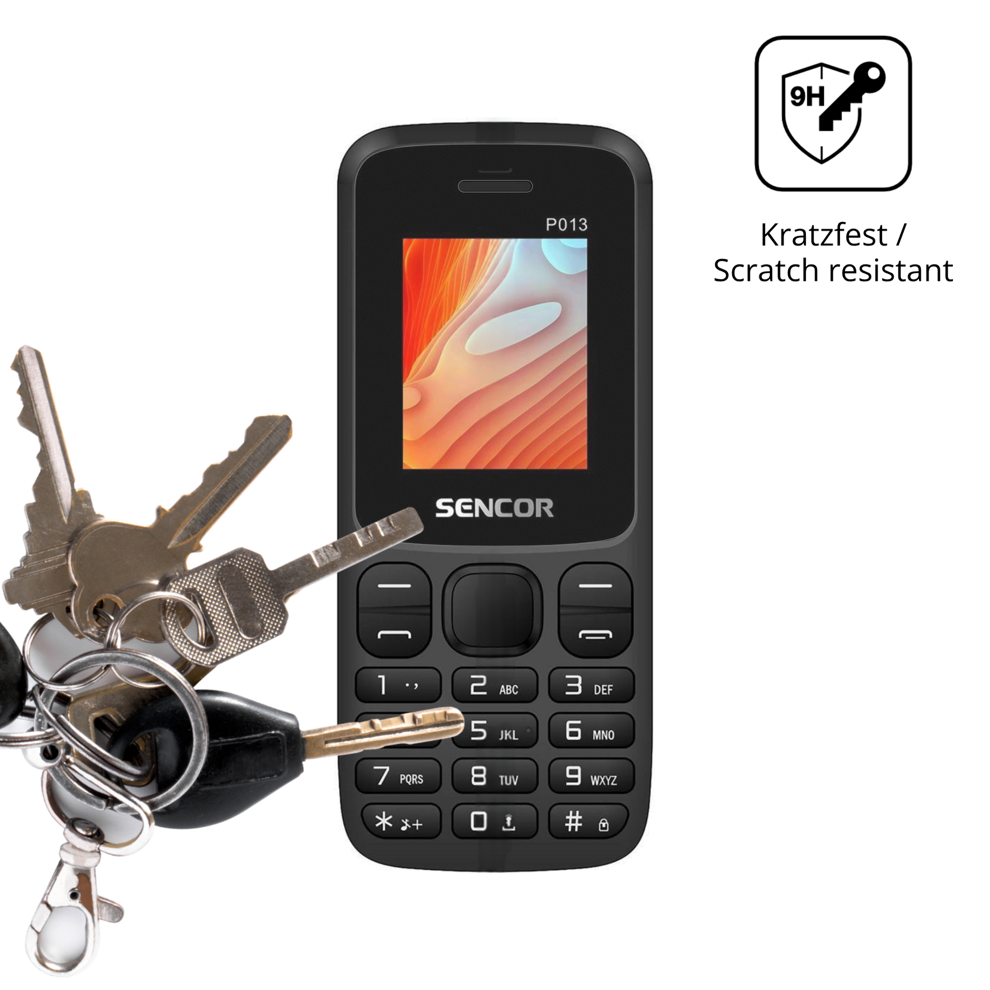 dipos Displayschutz f�r Sencor Element P013, mattierte Oberfl�che, robuste Festigkeit und perfekte Passform