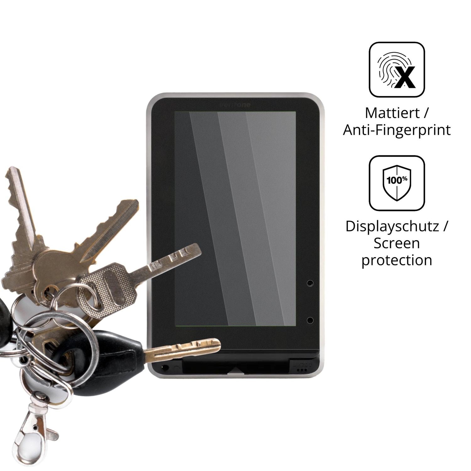 dipos Displayschutz für SENVEND UX700, mattierte Oberfläche, Blickschutzfilter und perfekter Passform
