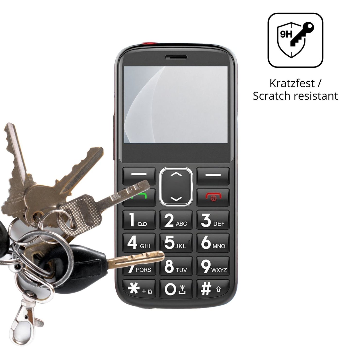dipos Displayschutz für Senzo Z1, mattierte Oberfläche, robuste Festigkeit und perfekte Passform