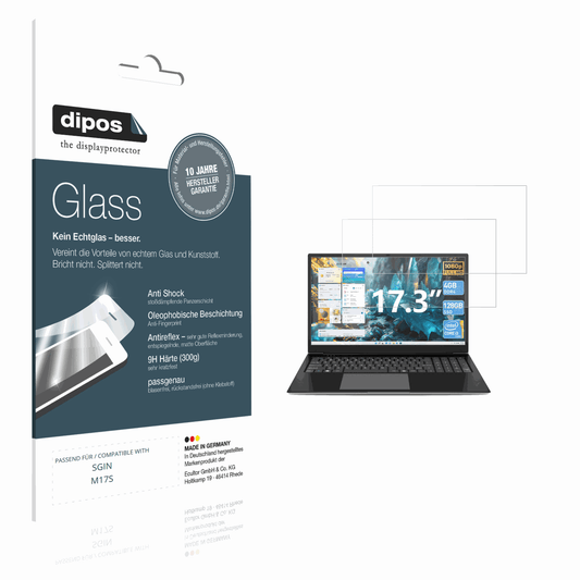 Matte Displayschutzfolie von dipos passend für SGIN M17S, 9H kratzfest und blasenfrei montiert