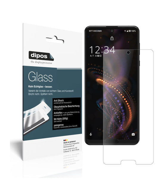 Matte Displayschutzfolie von dipos passend für Sharp Aquos R5G, 9H kratzfest und blasenfrei montiert