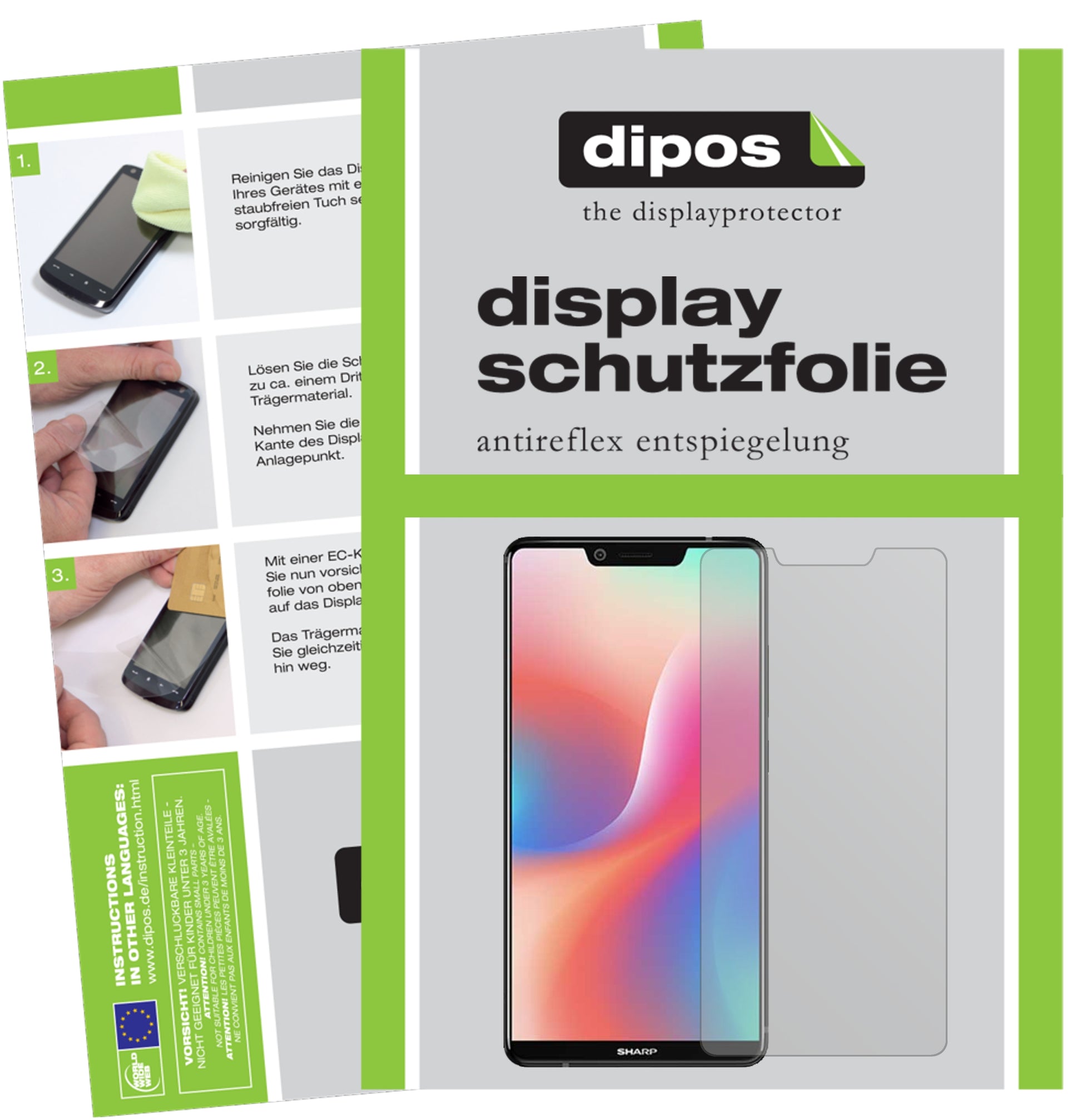 Mattes Panzerglas: Entspiegelte, dünne Folie, Fingerabdruckresistenz und Bildschirmschutz für Sharp-Aquos S3 High Edition