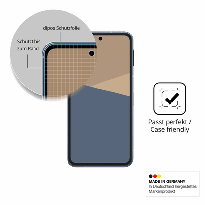 Schutzglasfolie mit optimaler Passform, zur Verwendung mit Hüllen geeignet