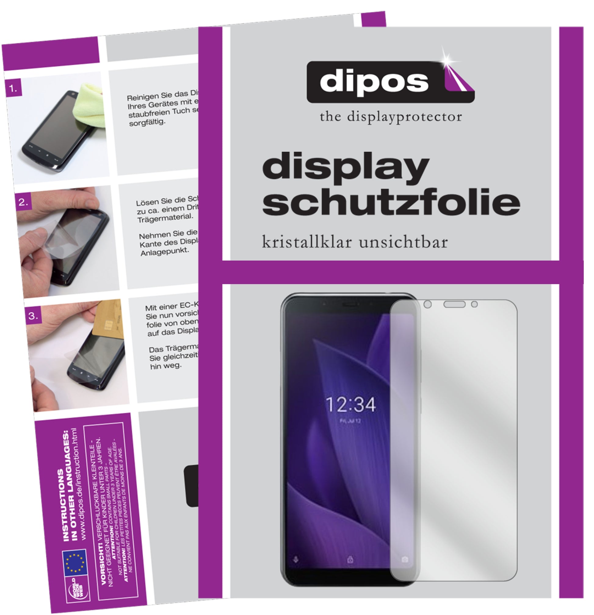 Kristallklare, dünne Schutzfolie: Kratzfest & passgenau für Sharp-Aquos V