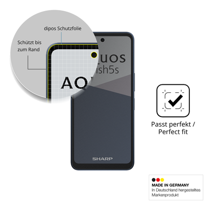 Schutz gegen Kratzer auf dem Sharp Aquos wish5s Glas durch Schlüssel oder Ähnliches