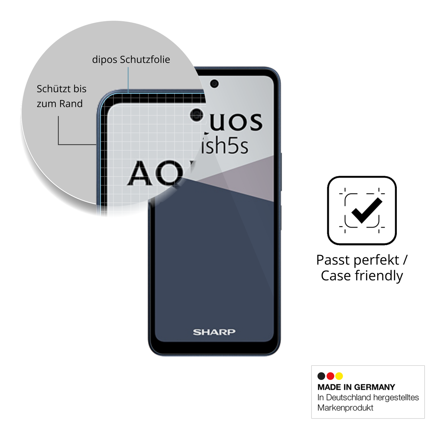Besonders flexibler Displayschutz mit Anti-Shock-Schicht im Materialmix