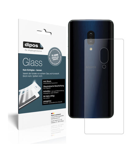 Matte Displayschutzfolie von dipos passend für Sharp Aquos Zero 2 Rückseite, 9H kratzfest und blasenfrei montiert