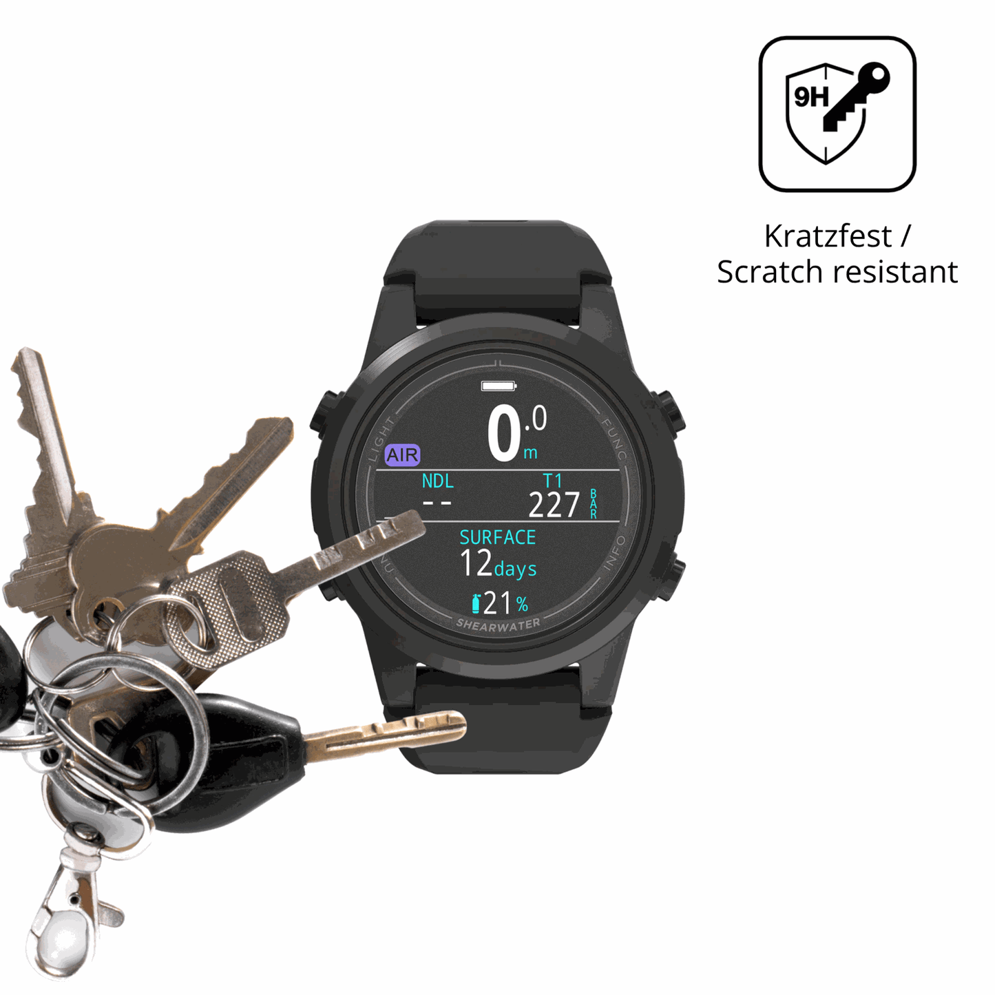 dipos Displayschutz für Shearwater TERN TX, mattierte Oberfläche, robuste Festigkeit und perfekte Passform