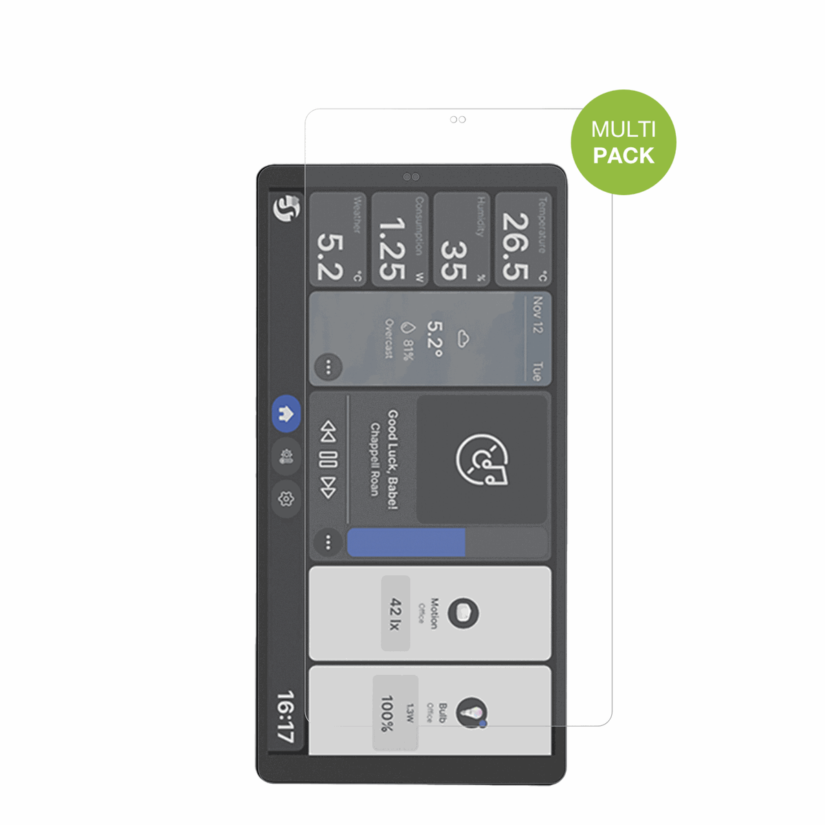 2x Screen Protector for Shelly Wall Display X2i Protection Anti Glare dipos