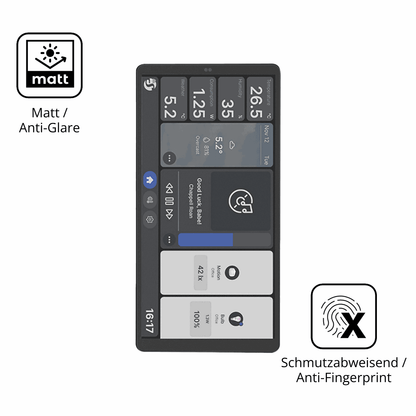 2x Screen Protector for Shelly Wall Display X2i Protection Anti Glare dipos