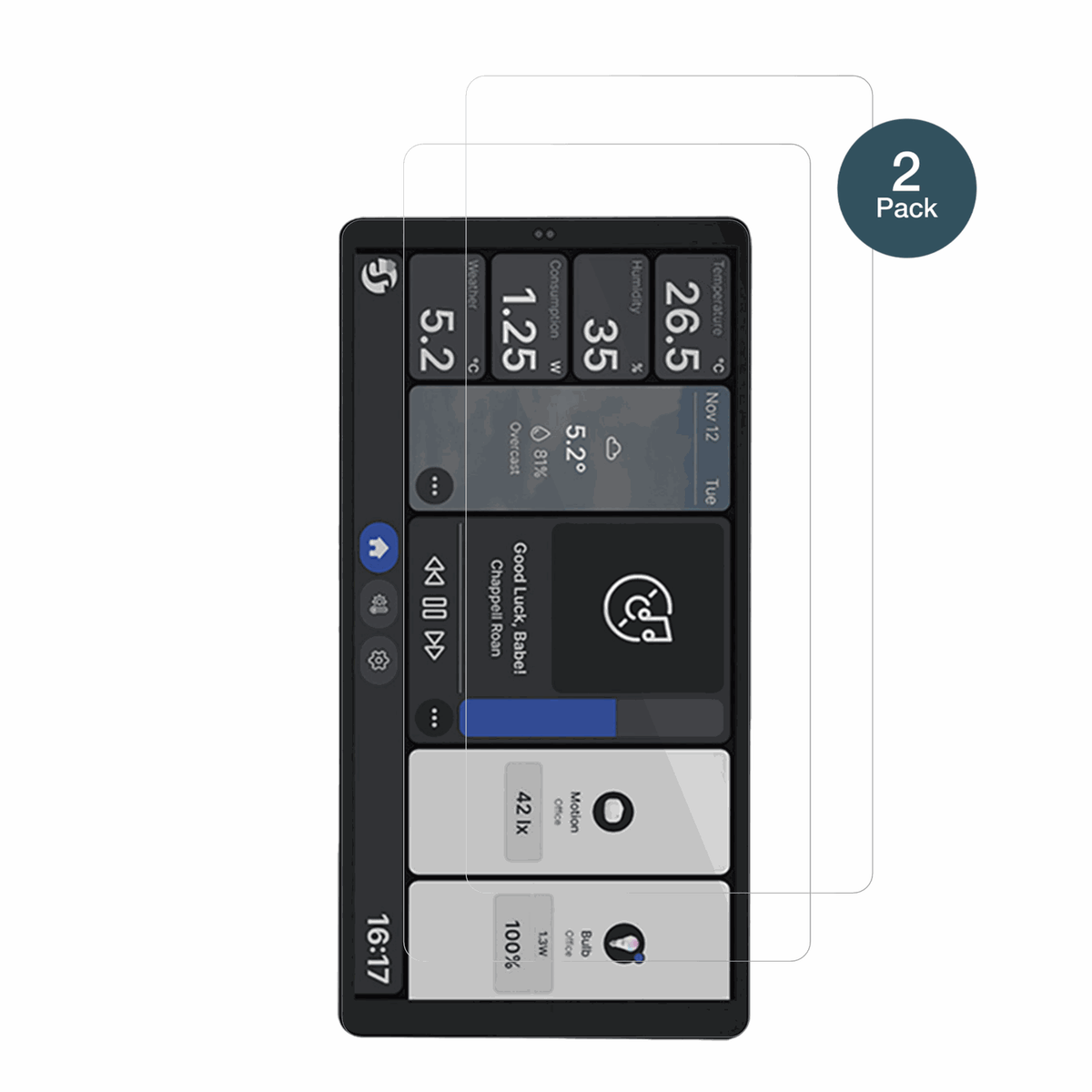 2x Screen Protector for Shelly Wall Display X2i Flexible Glass 9H dipos