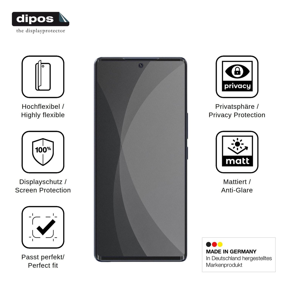Full Cover Privacy Film for Lava Aura Curve Screen Protector Anti-Shock