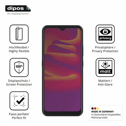 Flexible TPU-Folie passend zugeschnitten für Logicom Luma, mit Privatsphäre-Schutz durch Sichtschutz-Folie