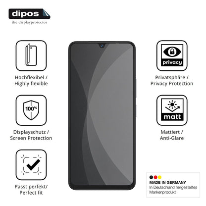 Flexible TPU-Folie passend zugeschnitten für Logicom Vision X3 Max, mit Privatsphäre-Schutz durch Sichtschutz-Folie