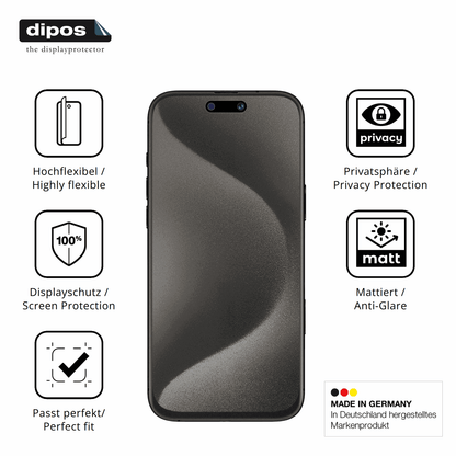 Flexible TPU-Folie passend zugeschnitten für Peace Nova 13, mit Privatsphäre-Schutz durch Sichtschutz-Folie