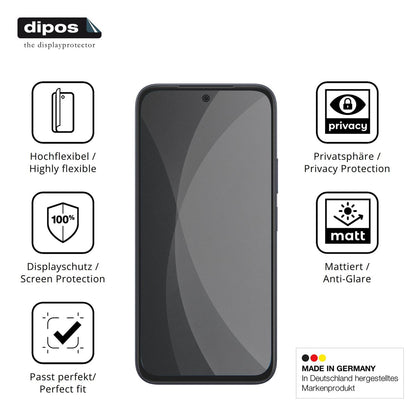 Flexible TPU-Folie passend zugeschnitten für Vivo G5i, mit Privatsphäre-Schutz durch Sichtschutz-Folie