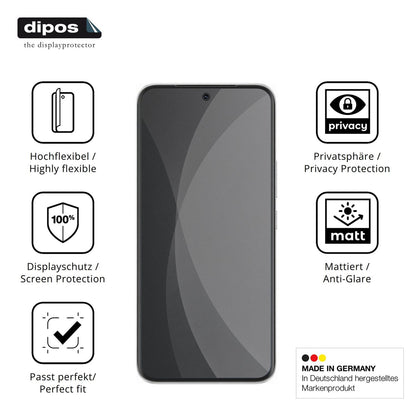 Flexible TPU-Folie passend zugeschnitten für Vivo S2, mit Privatsphäre-Schutz durch Sichtschutz-Folie