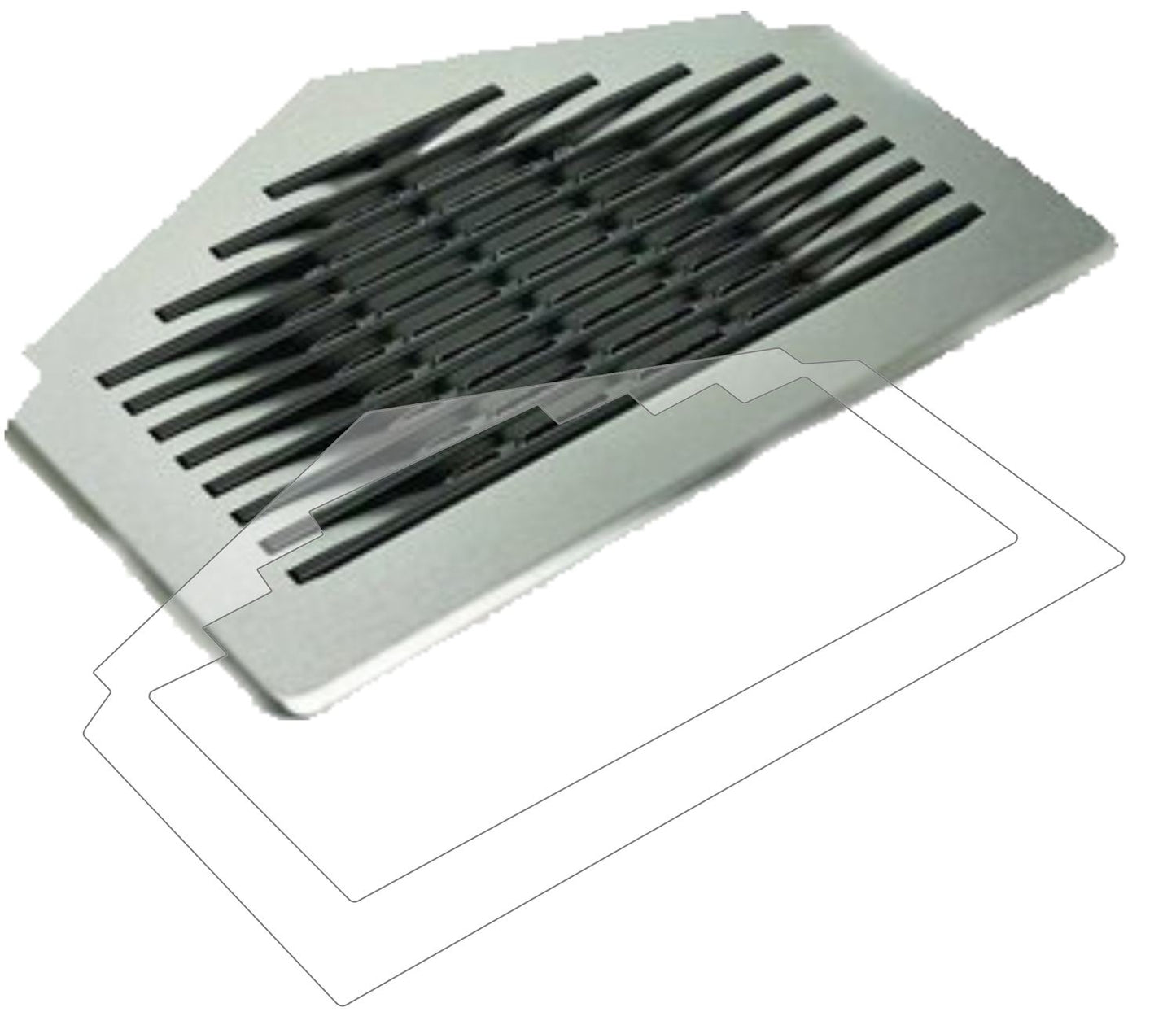 SiemensEQ9 PLUS Connect s700 Tropfblech mit aufgebrachter dipos Panzerfolie, die lästige Fingerabdrücke minimiert