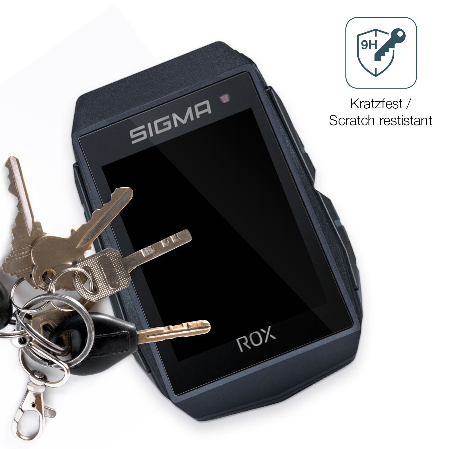 dipos Displayschutz für Sigma Rox 11.1, transparente Oberfläche, perfekte Passform auch für die Rundungen