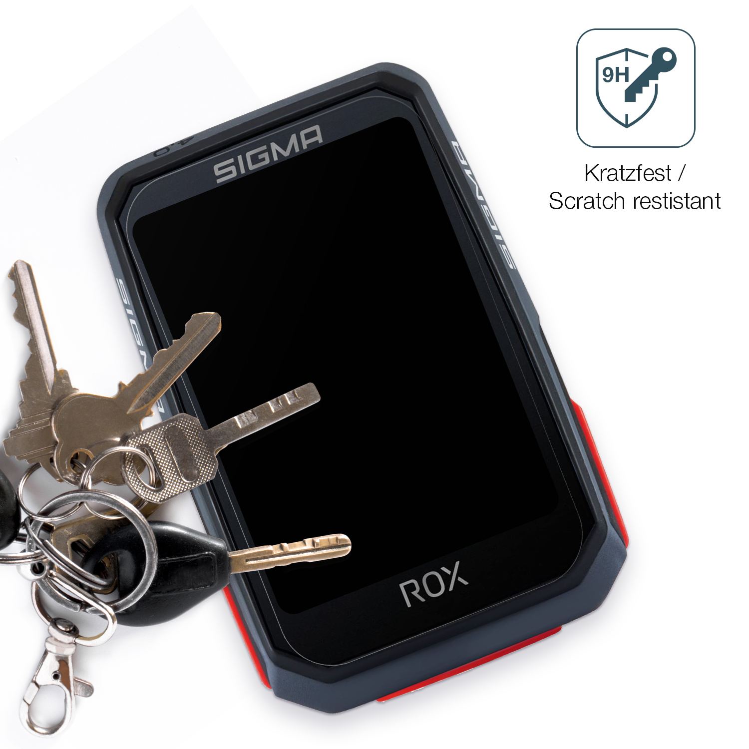 dipos Displayschutz für SIGMA Sport Rox 4.0, mattierte Oberfläche, robuste Festigkeit und perfekte Passform