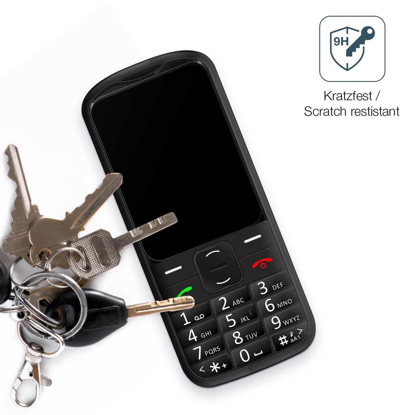 dipos Displayschutz für Simvalley Mobile Seniorenhandy, mattierte Oberfläche, robuste Festigkeit und perfekte Passform