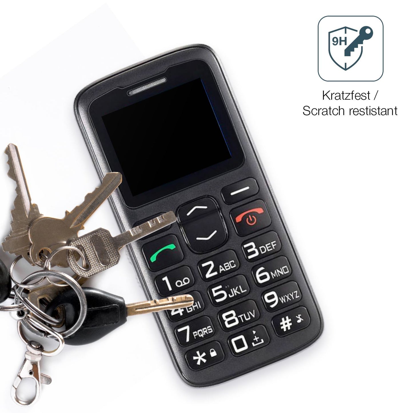 dipos Displayschutz für Simvalley Senioren mobile, mattierte Oberfläche, robuste Festigkeit und perfekte Passform