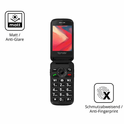 2x Screen Protector for Simvalley Mobile XL-970 matte Flexible Glass 9H dipos