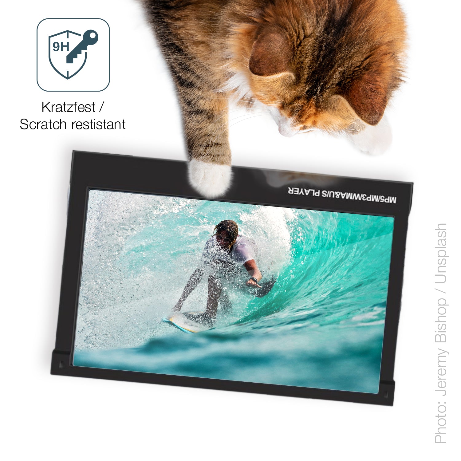 dipos Displayschutz für Sixwin P5 7 Zoll, transparente Oberfläche, perfekte Passform auch für die Rundungen