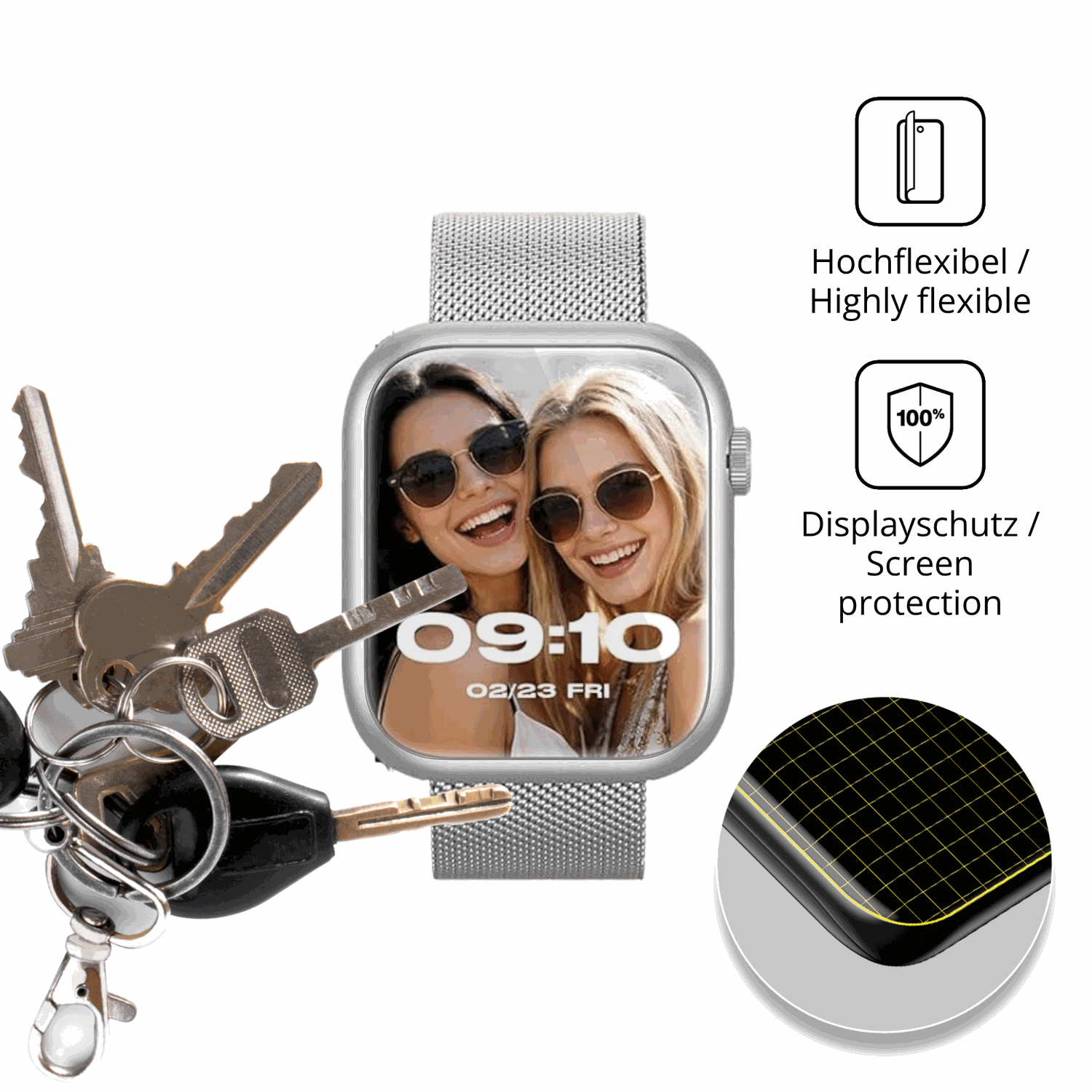 dipos Displayschutz für SLOKSFil G104, transparente Oberfläche, geringe Dicke und perfekte Passform