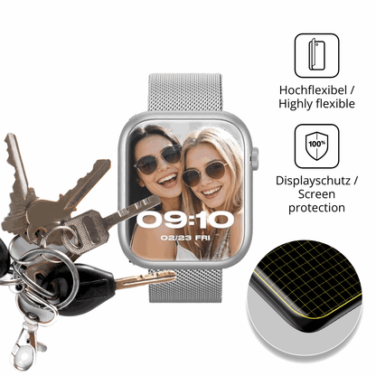 dipos Displayschutz für SLOKSFil G104, transparente Oberfläche, perfekte Passform auch für die Rundungen