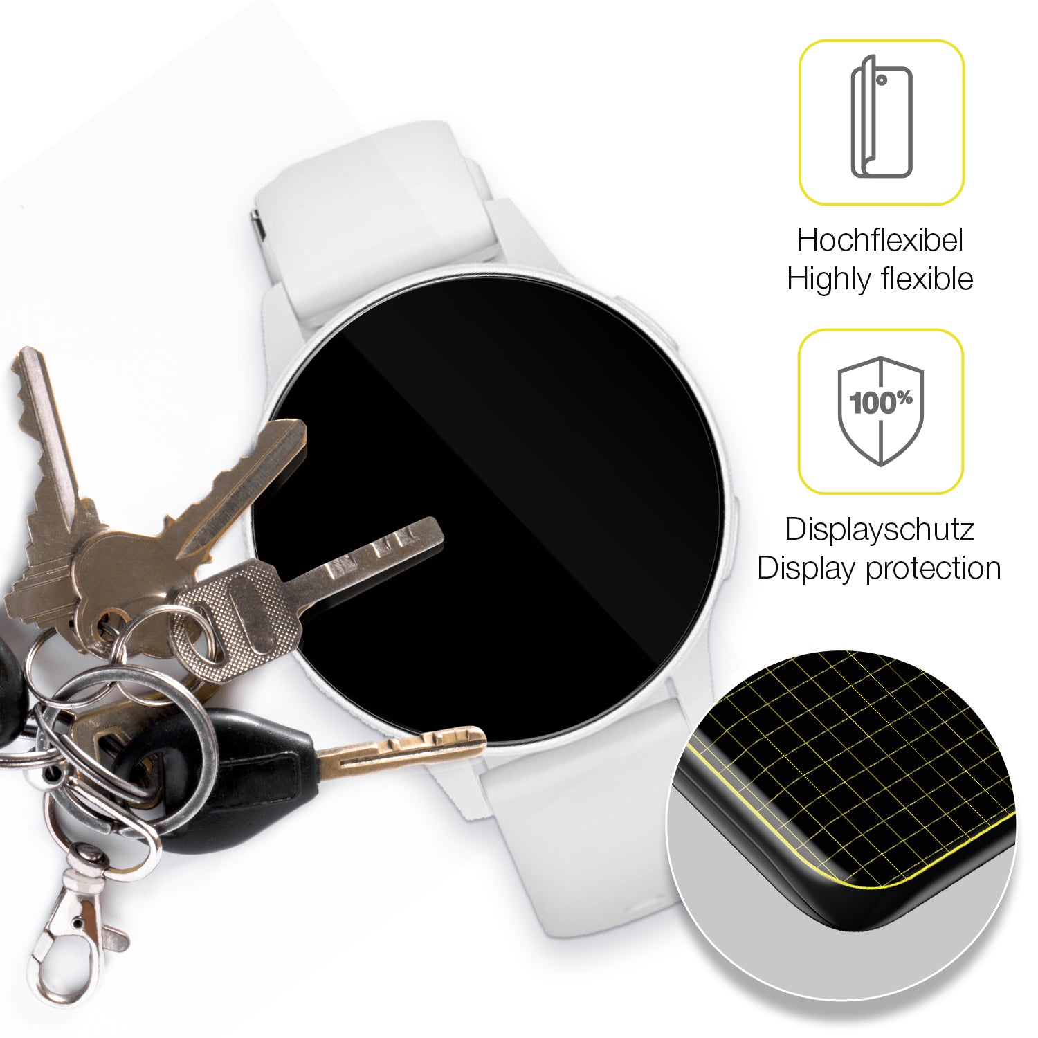 dipos Displayschutz für Sloksfil S51 1.27 Zoll, transparente Oberfläche, geringe Dicke und perfekte Passform