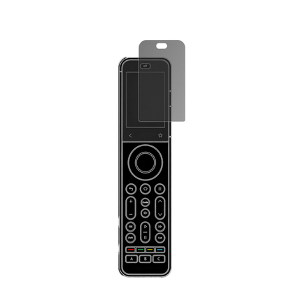 SofabatonX2 mit aufgebrachtem dipos Displayschutz, der seitliche Einblicke blockiert