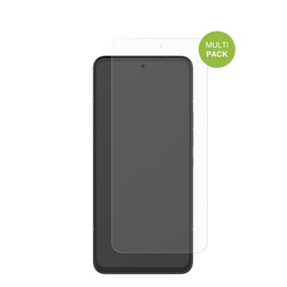 SolanaSaga Smartphone mit aufgebrachter dipos Displayschutzfolie, die lästige Fingerabdrücke minimiert