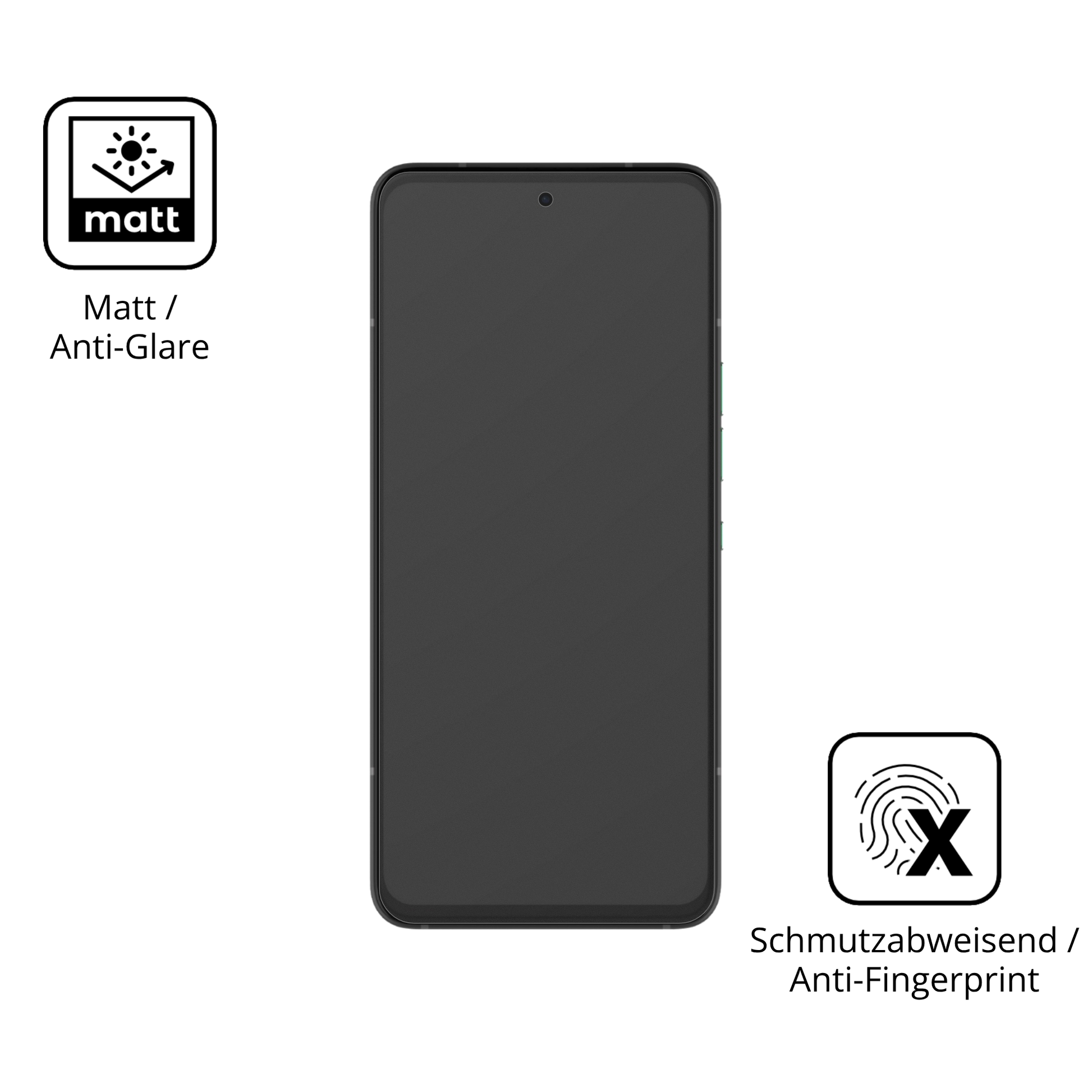 9H Hartbeschichtete, flexible Folie passend zugeschnitten für Solana Saga Smartphone
