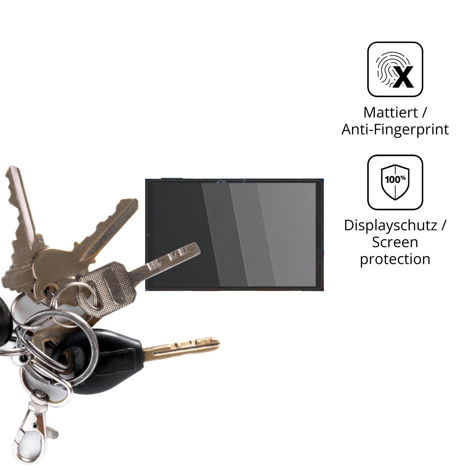 dipos Displayschutz für SOLVYXEN M623 10.6 Zoll, mattierte Oberfläche, Blickschutzfilter und perfekter Passform