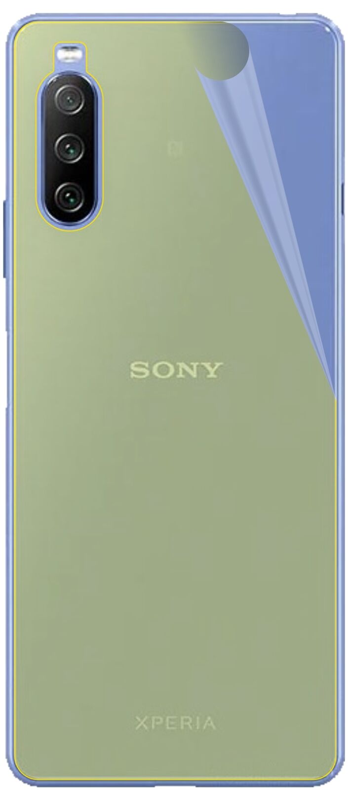 dipos Displayschutz für Sony Xperia 10 III Rückseite, transparente Oberfläche, geringe Dicke und perfekte Passform