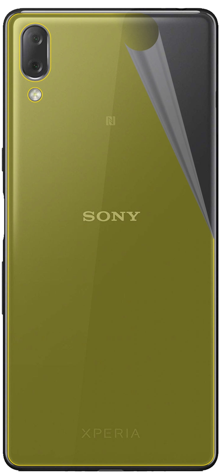 dipos Displayschutz für Sony Xperia L3 Rückseite, transparente Oberfläche, geringe Dicke und perfekte Passform