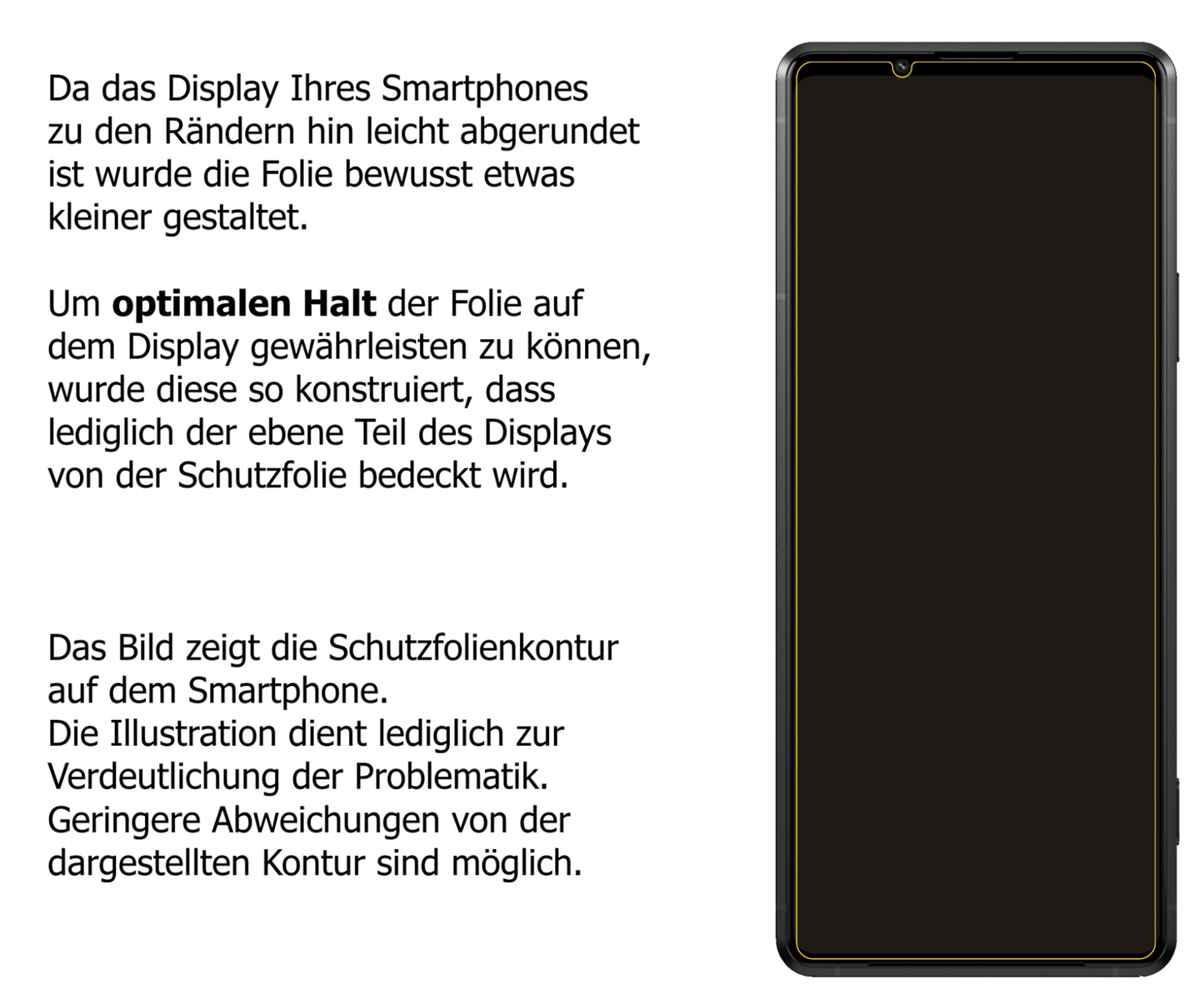 Dünne und klare Folie passend zugeschnitten für Sony Xperia Pro-I