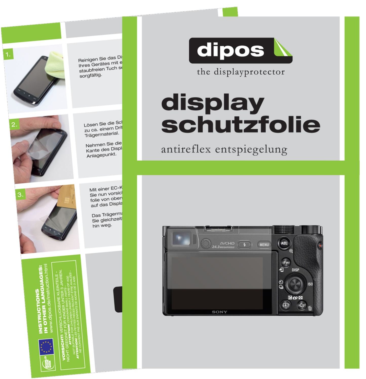 5x Screen Protector for Sony Alpha 6100 Protection Anti Glare dipos