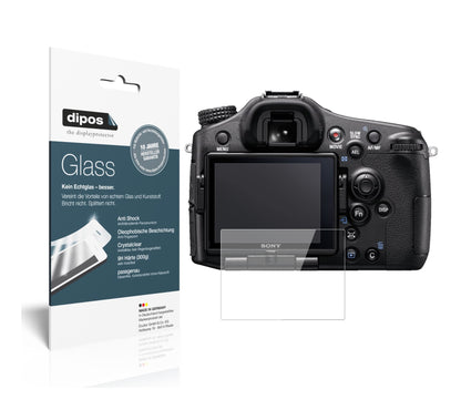 Klare Displayschutzfolie von dipos passend für Sony Alpha 77 II, 9H kratzfest und blasenfrei montiert