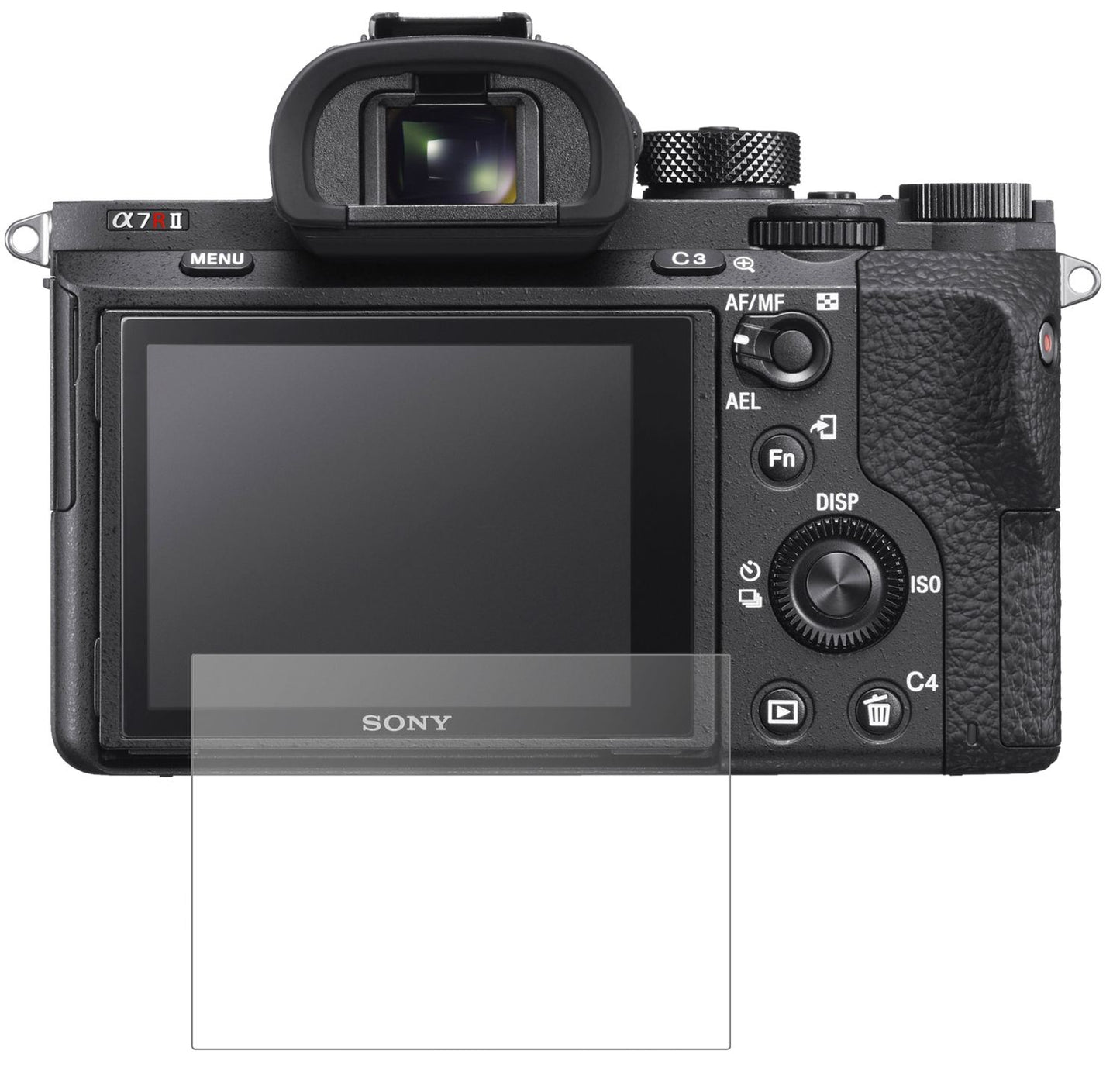 SonyAlpha 7S II mit aufgebrachter dipos Panzerfolie, die lästige Fingerabdrücke minimiert