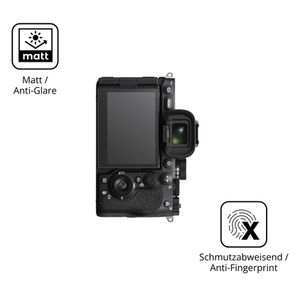 Dünne und entspiegelnde Folie passend zugeschnitten für Sony Alpha 7 V