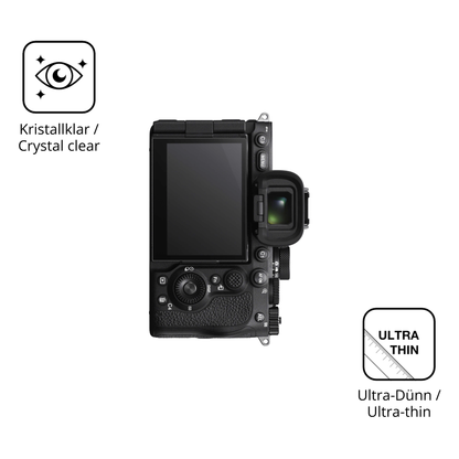 Dünne und klare Folie passend zugeschnitten für Sony Alpha 7 V