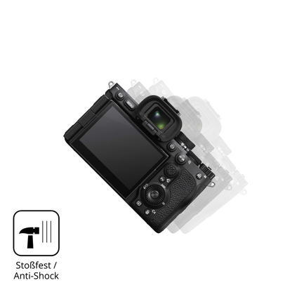 Schutz gegen Kratzer auf dem Sony Alpha 7 V Glas durch Schlüssel, Stöße gegen die Tischkante oder Stürze