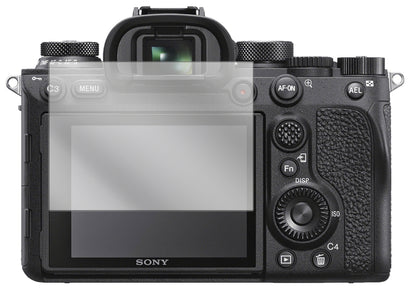 SonyAlpha 7S III mit aufgebrachter dipos Displayschutzfolie, glasklare Darstellung ohne Einschränkungen