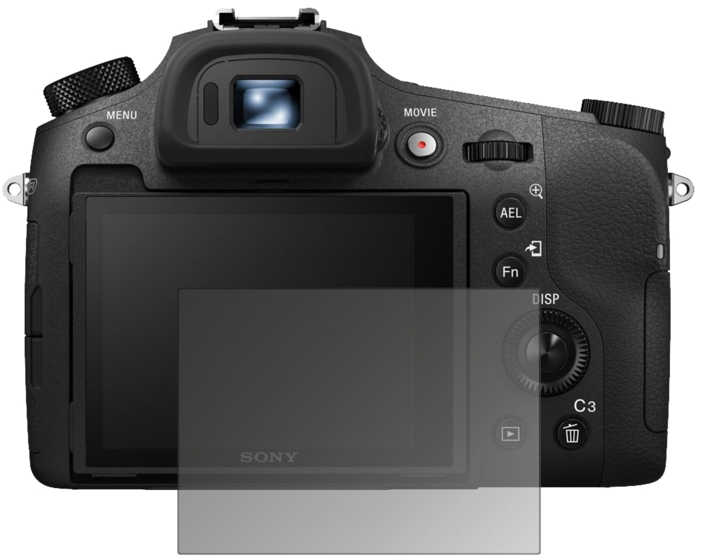 Blickschutzfolie von dipos passend für Sony Cyber-Shot DSC-RX10, präziser Zuschnitt und blasenfrei montiert