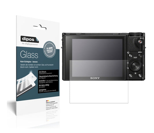Matte Displayschutzfolie von dipos passend für Sony Cyber-Shot DSC-RX100, 9H kratzfest und blasenfrei montiert